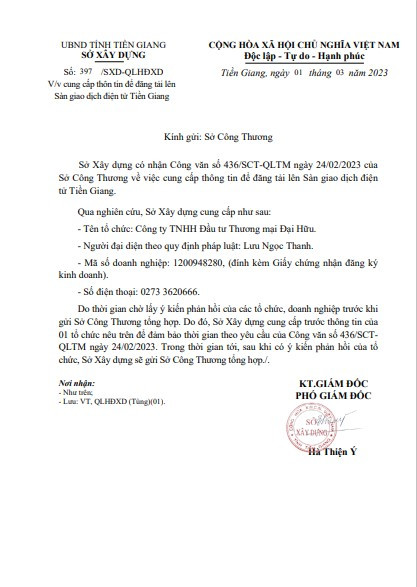 Công ty TNHH Đầu tư - Thương mại Đại Hữu