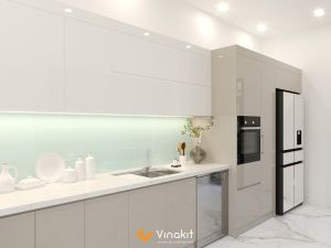 Tủ bếp nhựa cánh Acrylic AC19
